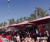 Passers-by only look at her