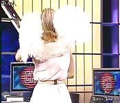 Une belle porn star live sur le plateau