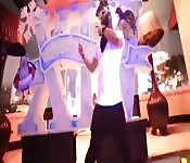 Mujer Luna Bella dancing in a hot way