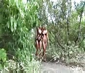 Latina & Asian Lesbian Outdoor Sex