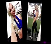 Blonde fucking in the gym