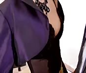 A big ebony cock inside the hot secretary